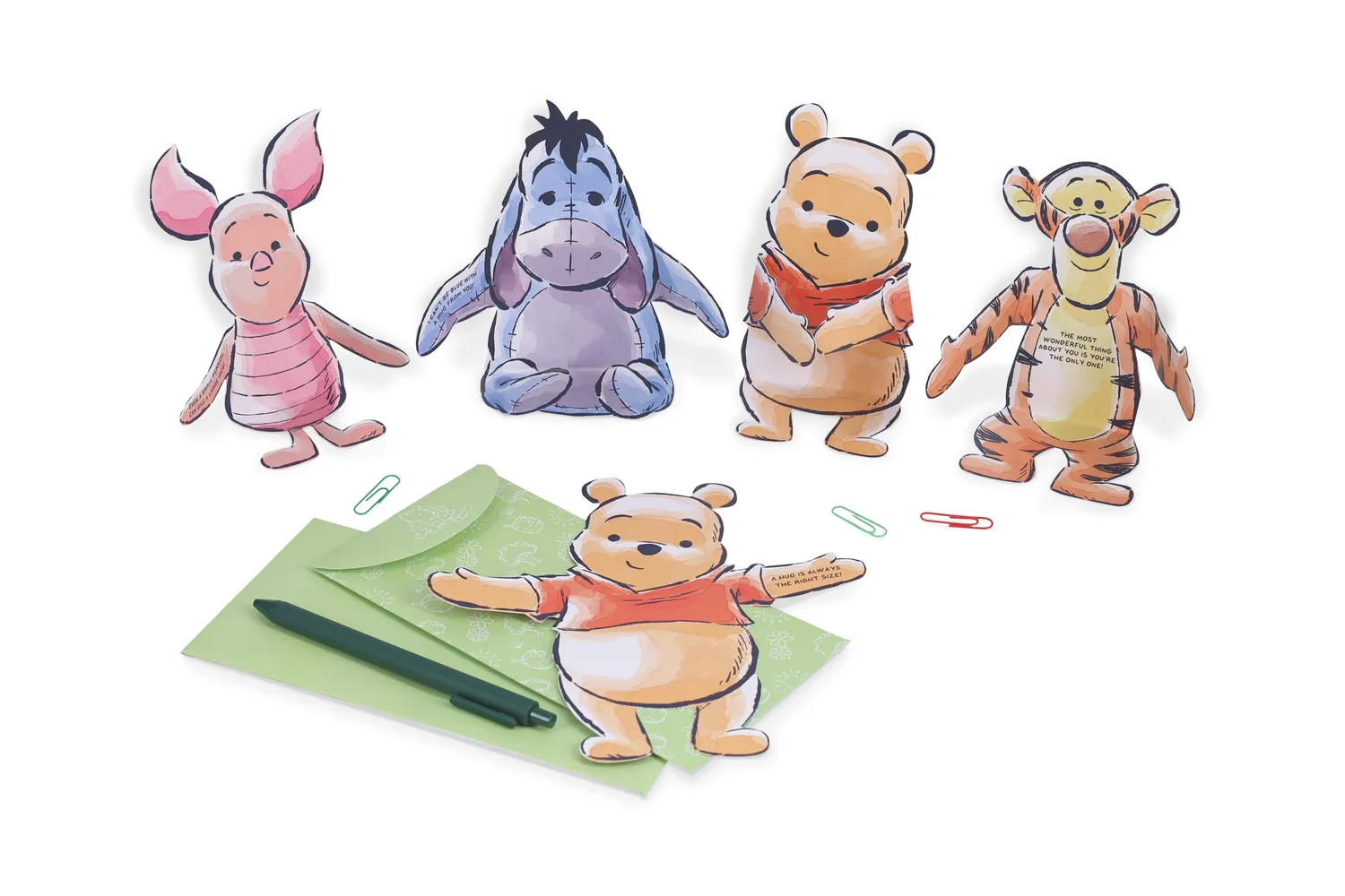 Disney Winnie the Pooh Hugs notecards 12 kort
