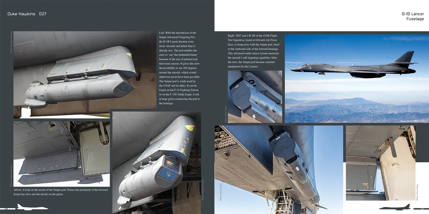 Duke Hawkins Boeing B-1B Lancer bok bombeflybilder