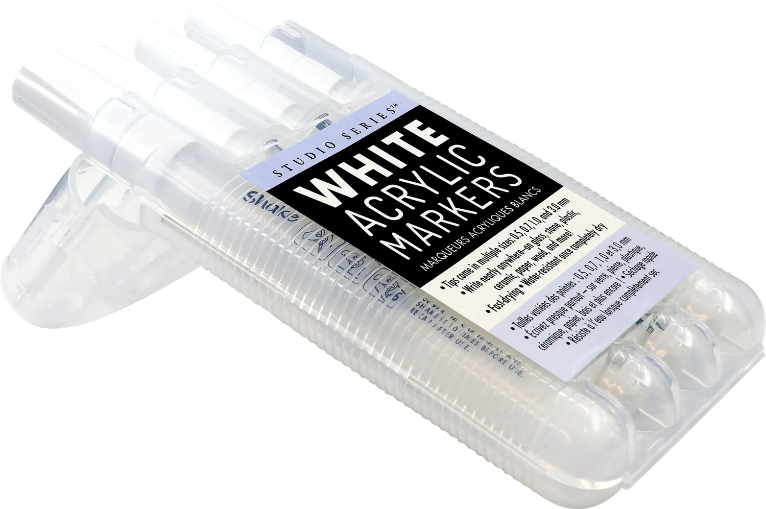 Peter Pauper Press Studio Series akrylmarkers hvite 4-pakning