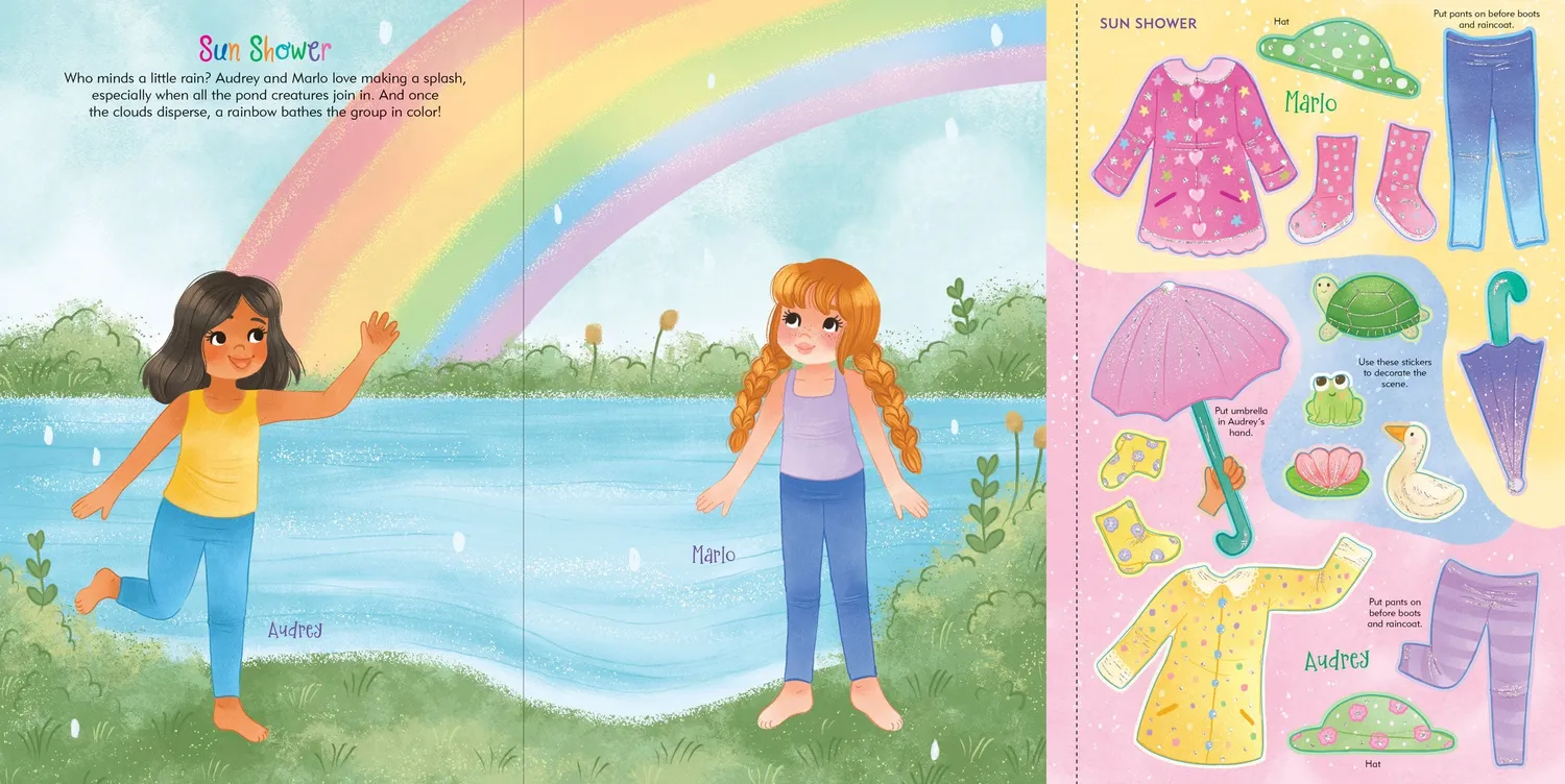 Peter Pauper Press Rainbow Magic klistremerkebok dukker folie 5 år