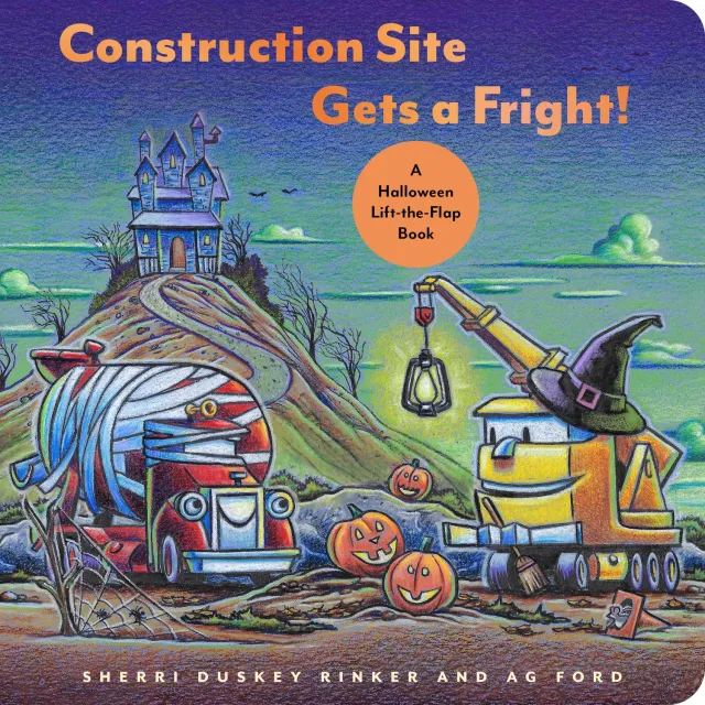 Construction Site Gets a Fright Halloween klaffebok pappbok