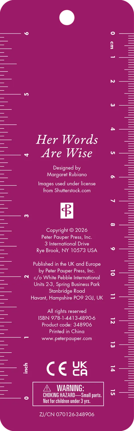 Peter Pauper Press Her Words Are Wise bokmerke perler