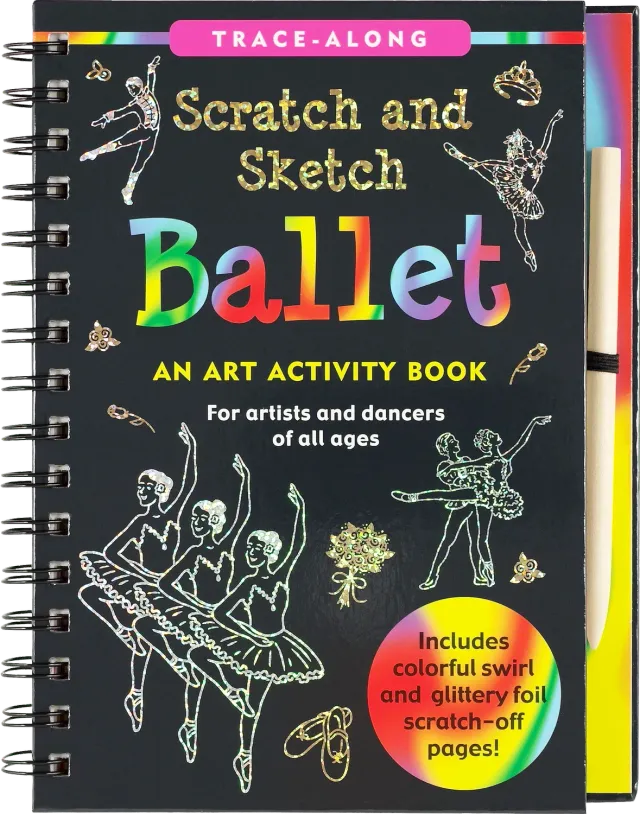 Peter Pauper Press Scratch and Sketch Ballet skrapebok 64 sider