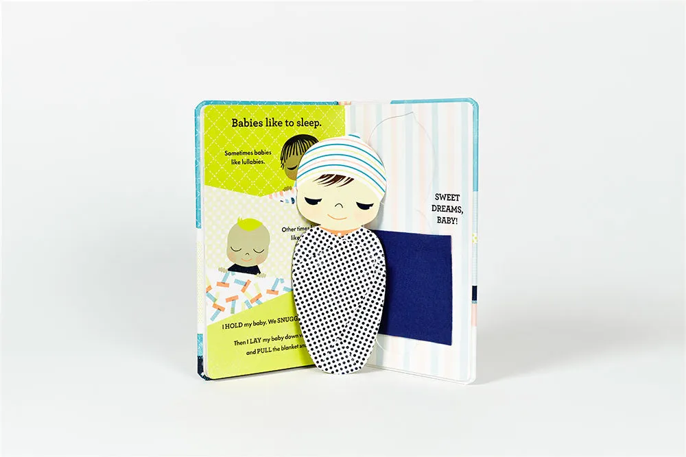 Abrams Appleseed Snuggle the Baby pekebook interaktiv