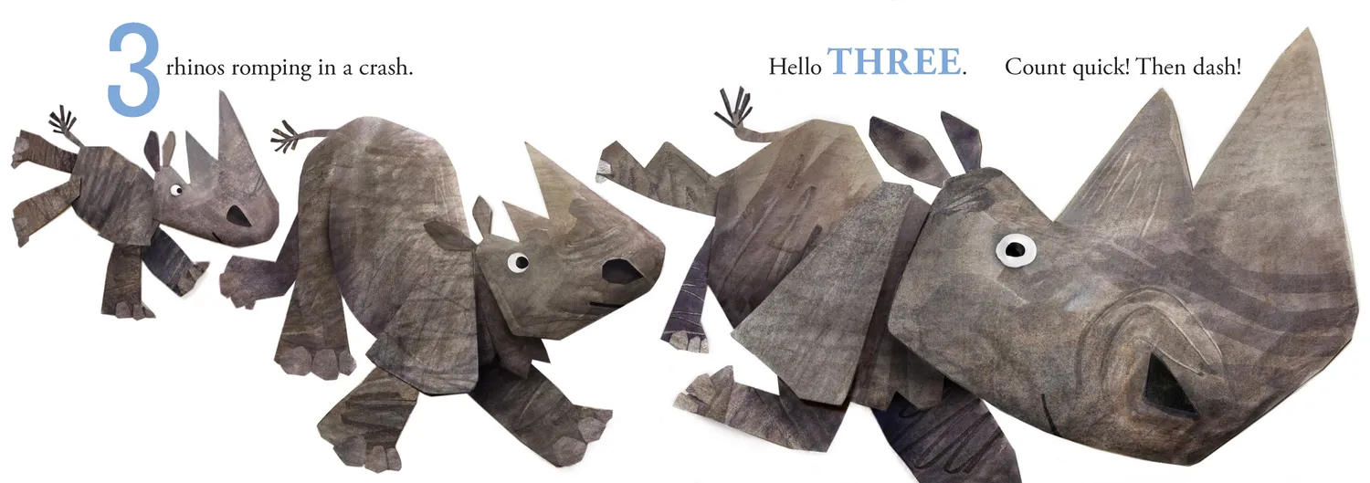 Abrams & Chronicle Books Hello Hello Numbers pekebok dyr tall