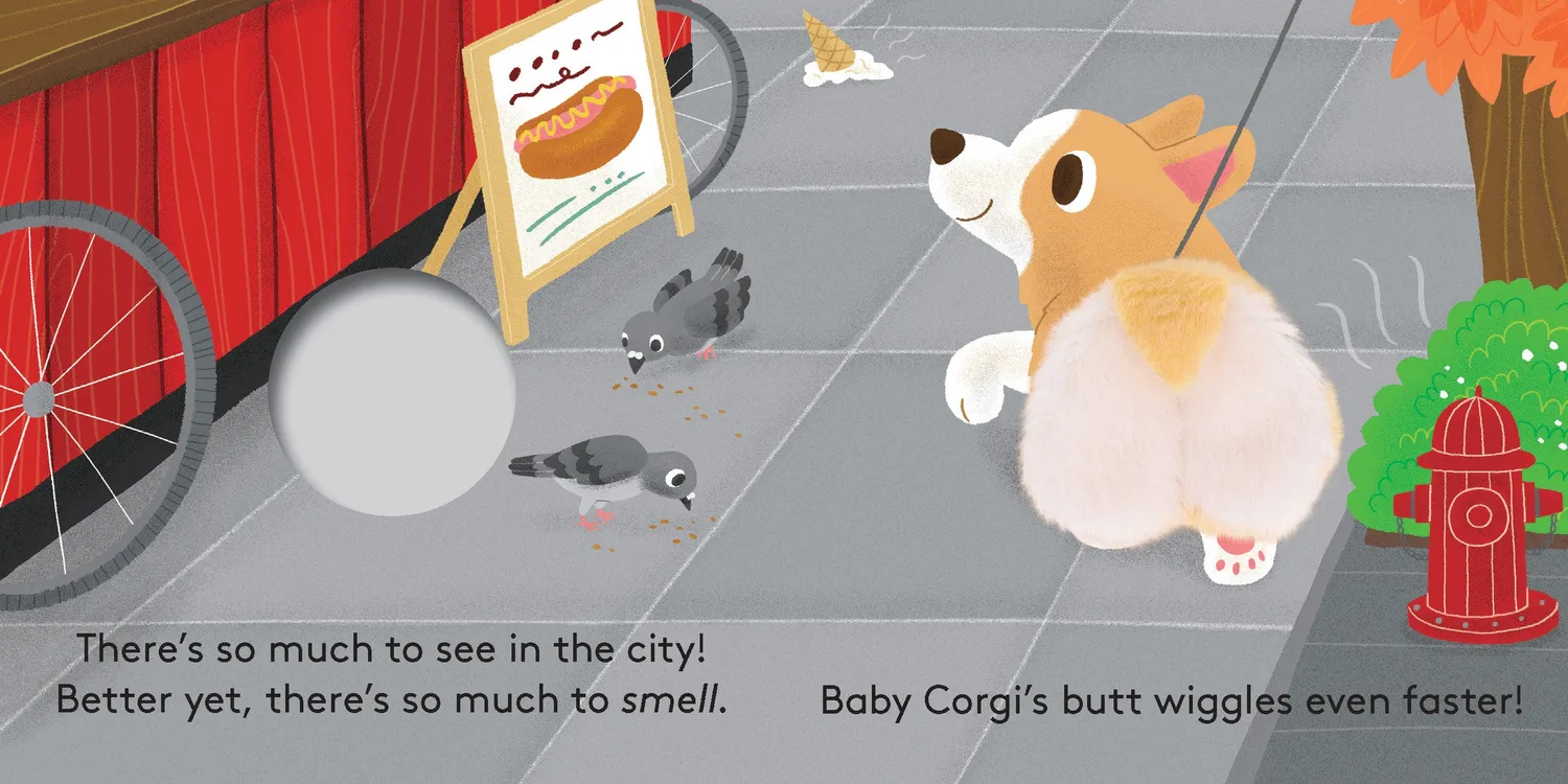 Abrams & Chronicle Books Baby Corgi Butt pekebok fingerdukke