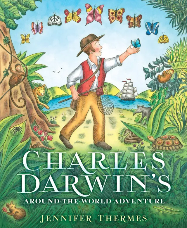 Abrams Charles Darwin's Around-the-World Adventure bildebok innbundet 5–7 år