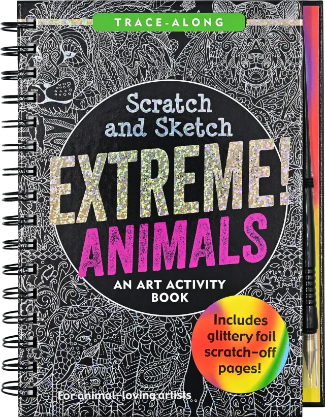 Scratch and Sketch Extreme Animals skrapebok barn