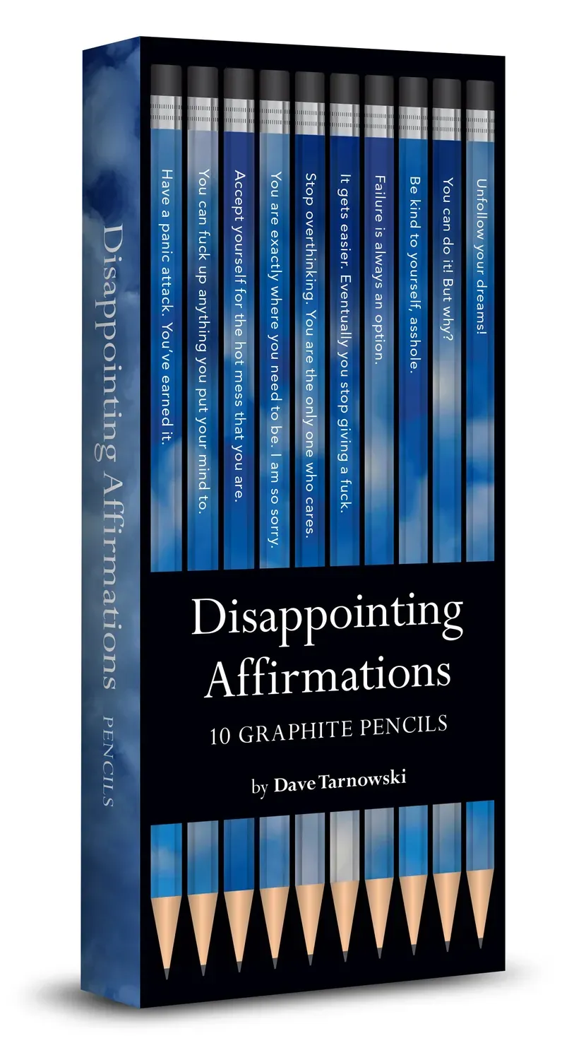 Abrams & Chronicle Books Disappointing Affirmations blyanter 10 stk