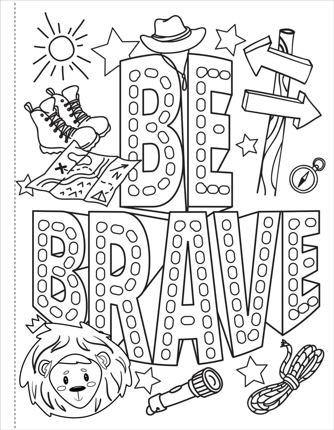 Peter Pauper Press Brave Strong Smart fargeleggingsbok jenter