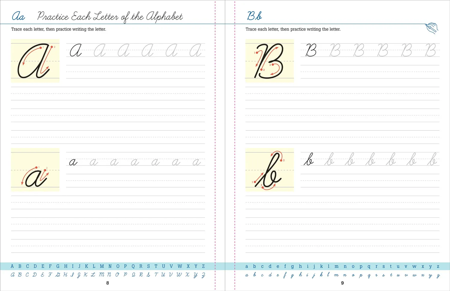 Peter Pauper Press Cursive Handwriting arbeidsbok for ungdom