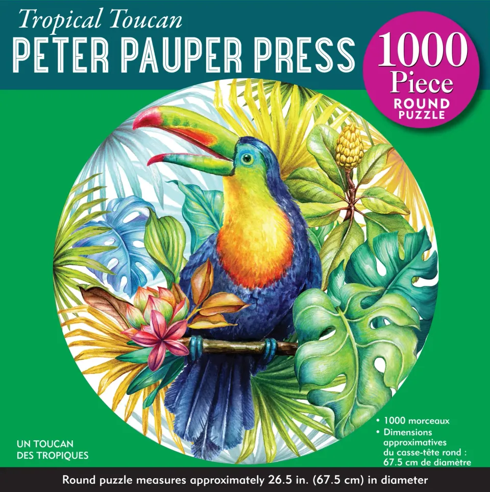Peter Pauper Press Tropical Toucan puslespill 1000 brikker rundt