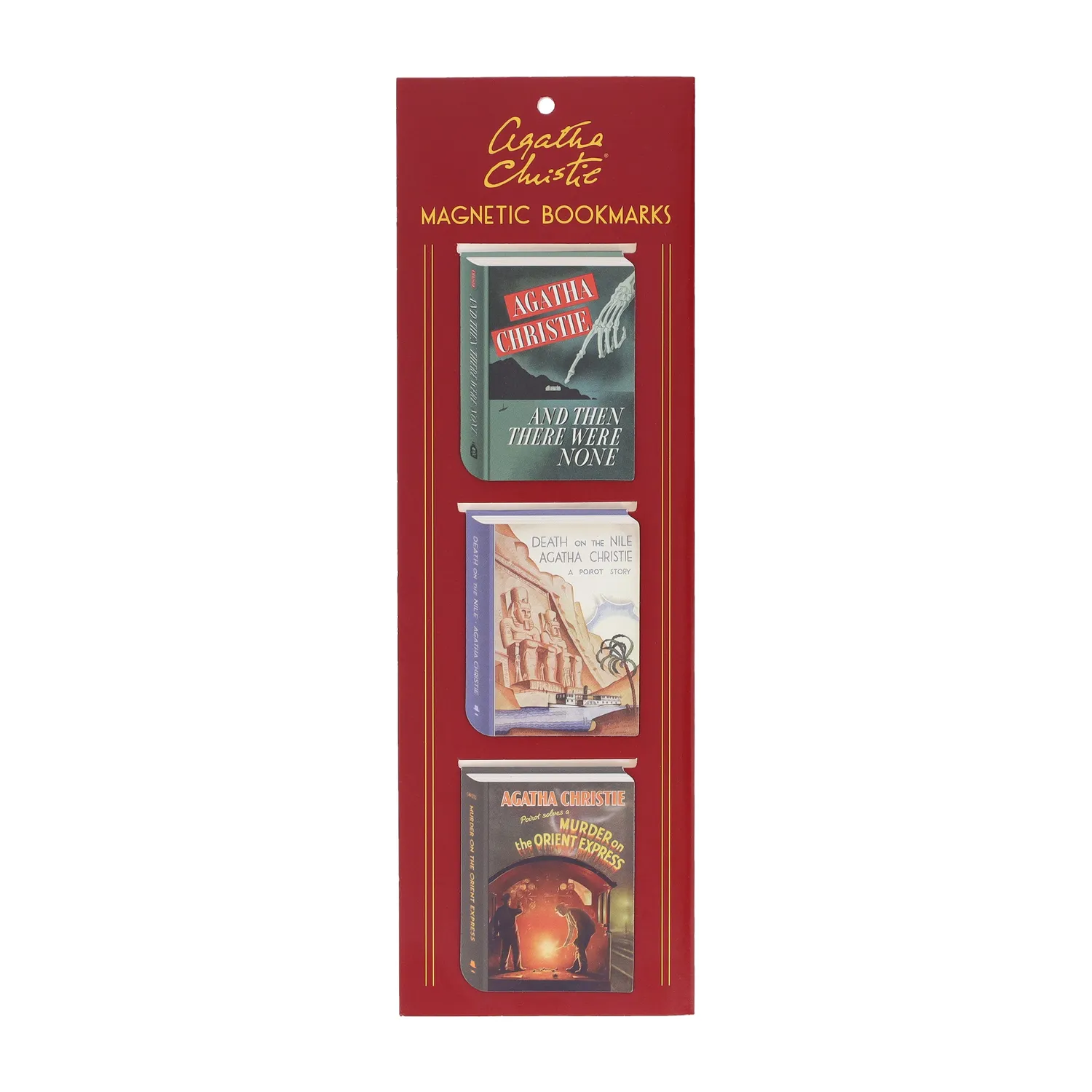 Agatha Christie magnetiske bokmerker 3-pakning
