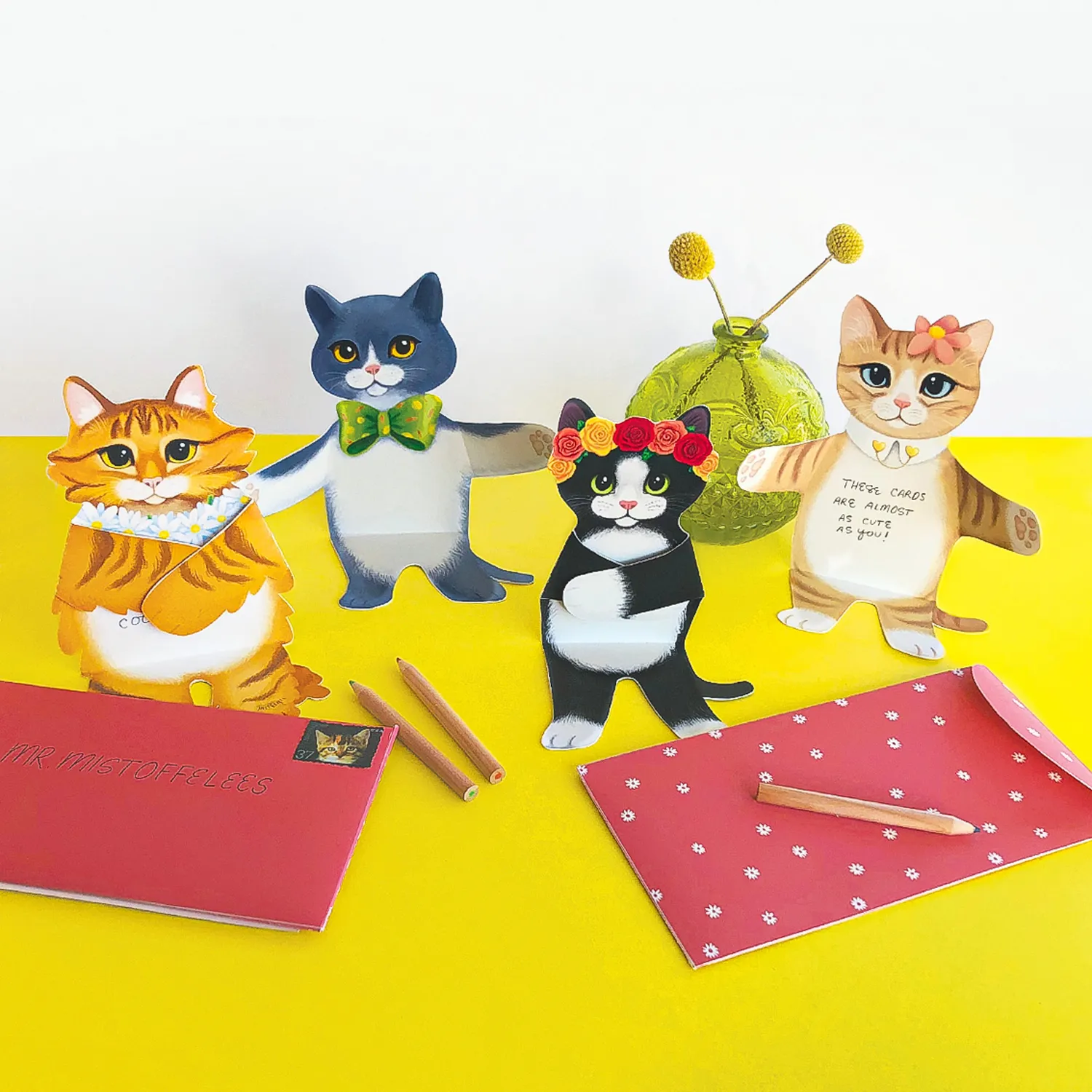Kitten Cuddles Notecards skrivekort 12-pakning
