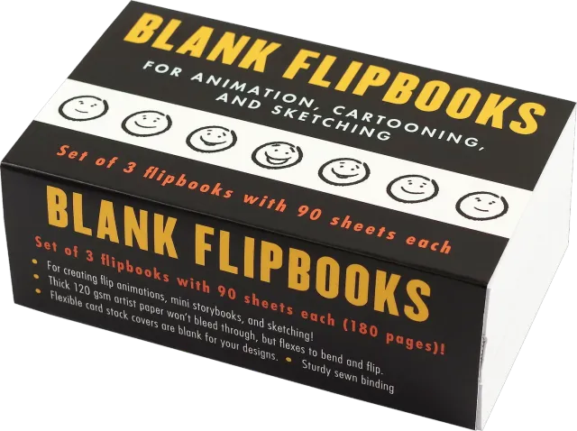 Peter Pauper Press Blank Flipbooks animasjonsblokk 3 stk
