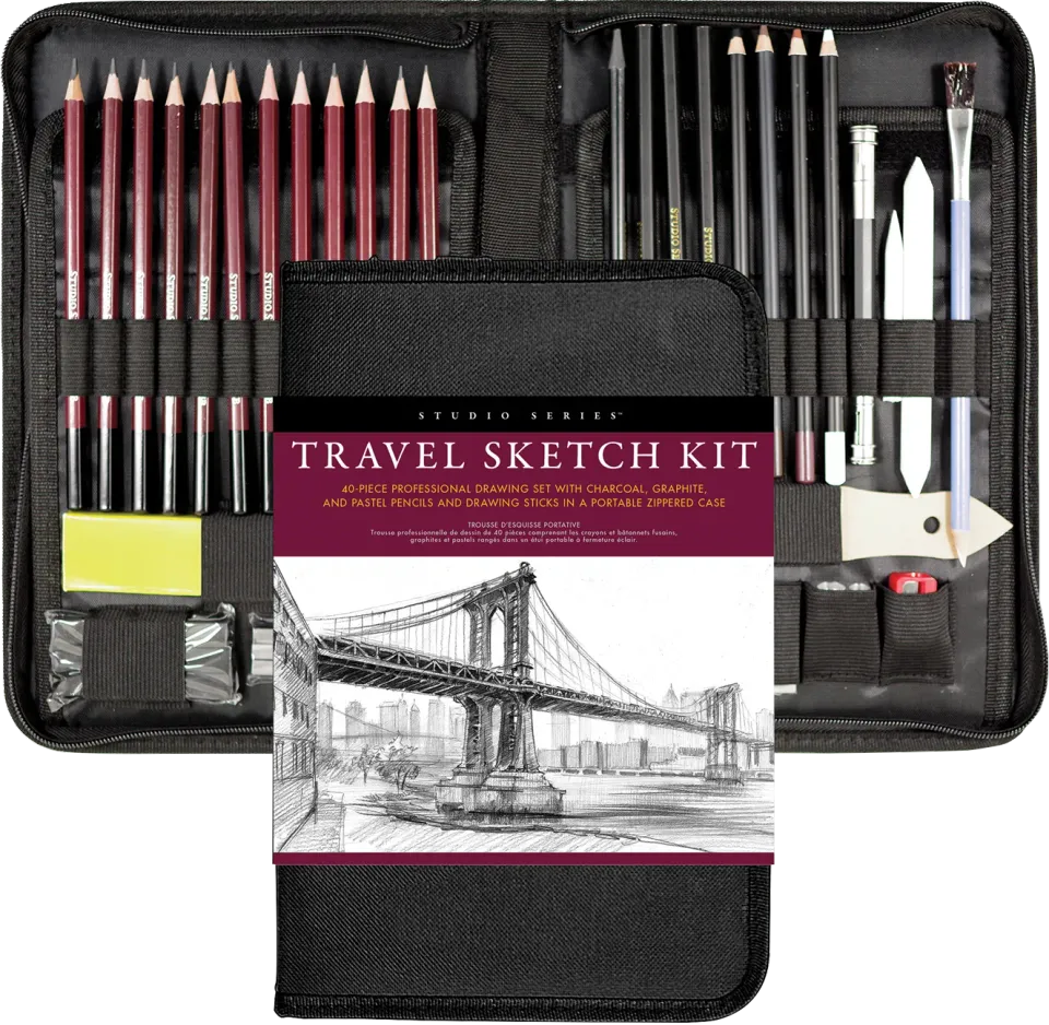 Peter Pauper Press Studio Series Travel Sketch Kit 40 deler
