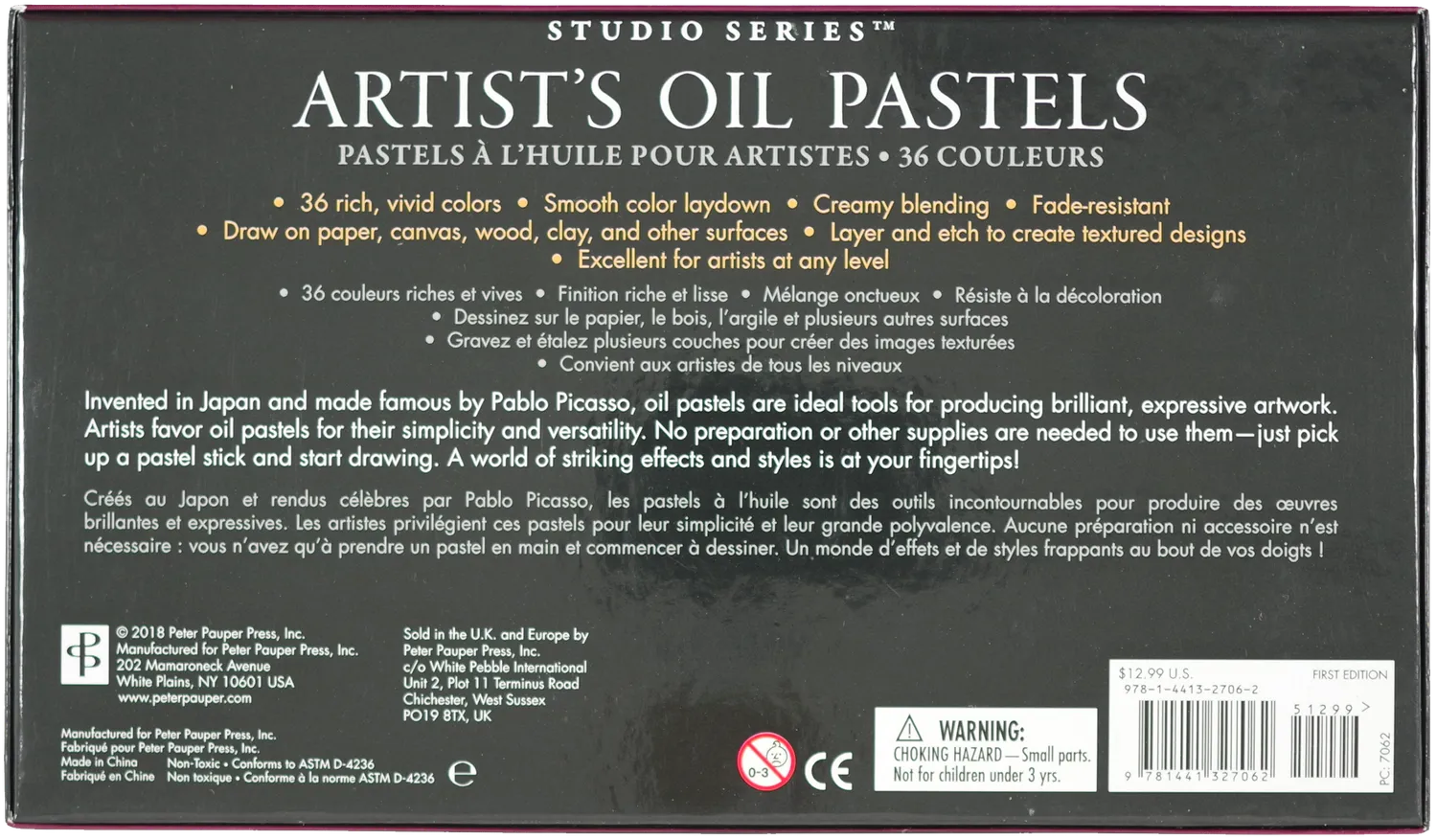 Peter Pauper Press Studio Series Oil Pastels oljepastell 36-pak