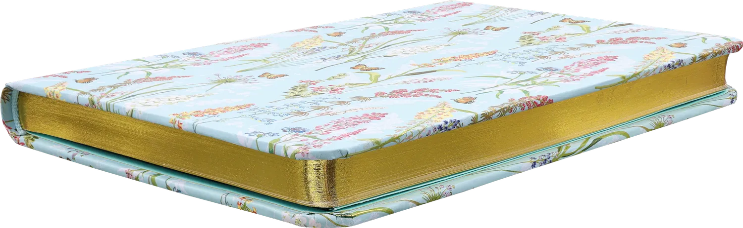 Peter Pauper Press Blooms & Butterflies notatbok liten gullsnitt