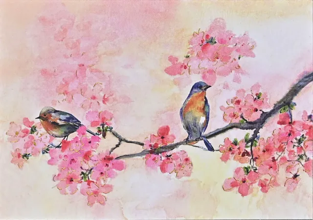 Peter Pauper Press Cherry Blossoms notatkort 14 stk gullfolie