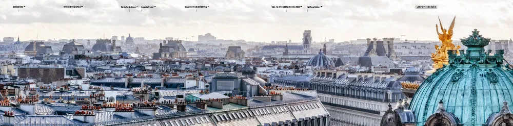 Abrams Rooftop Paris innbundet panoramabok gave slipcase