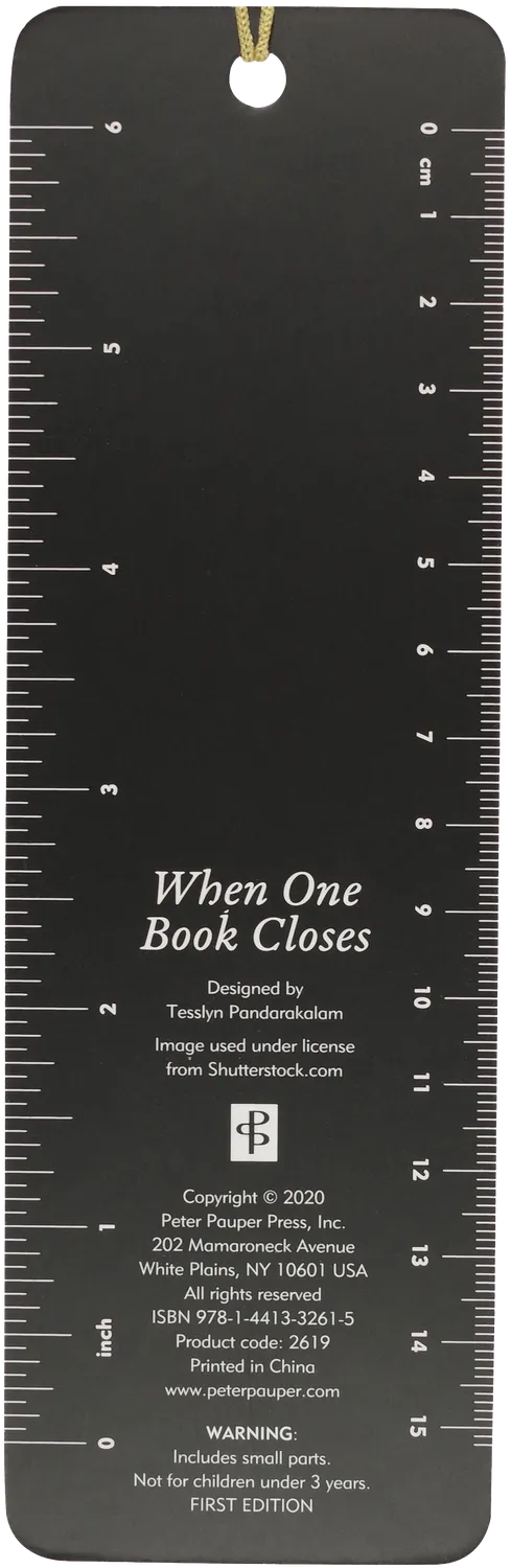 Peter Pauper Press When One Book Closes bokmerke anheng