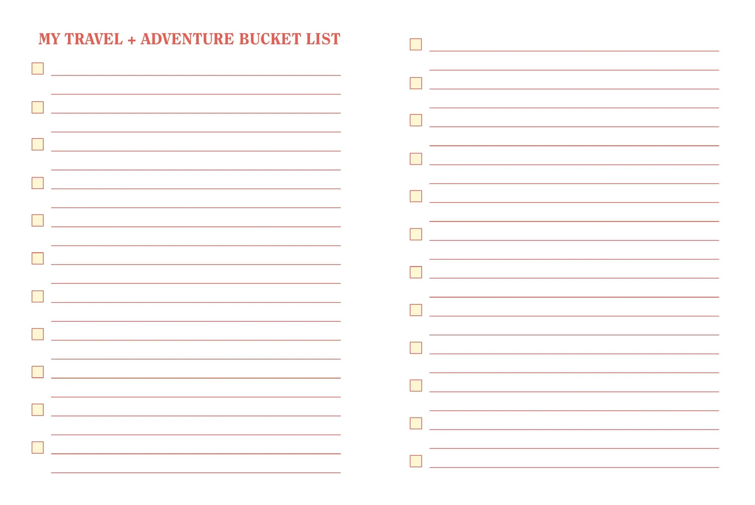 Abrams and Chronicle Bucket List Journal dagbok