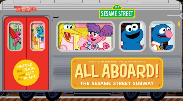 Abrams All Aboard Sesame Street pappbok utbrett