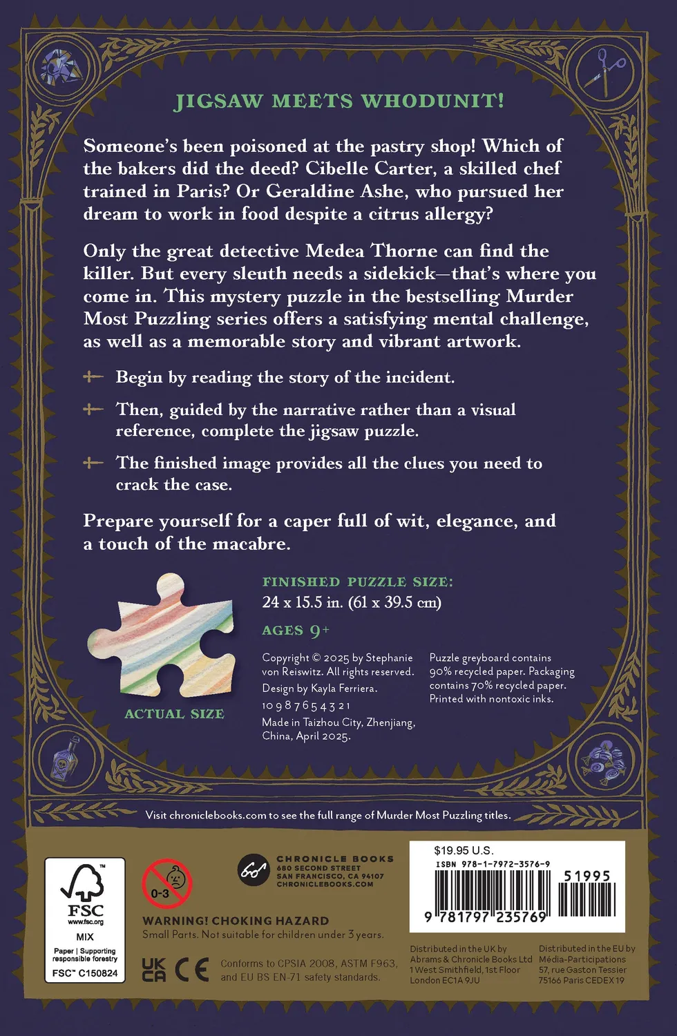 Chronicle Books Murder Most Puzzling Poisoned Patisserie puslespill 500