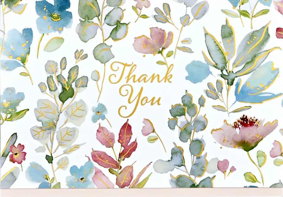 Peter Pauper Press Floral Watercolor takkekort 14 stk