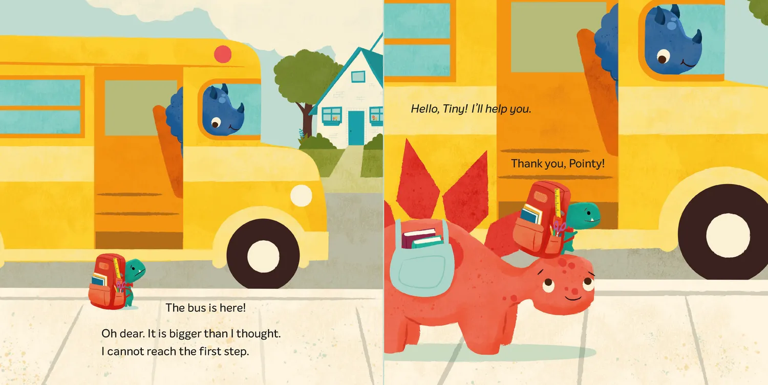 Tiny T. Rex First-Day Oopsies barnebok innbundet skolestart