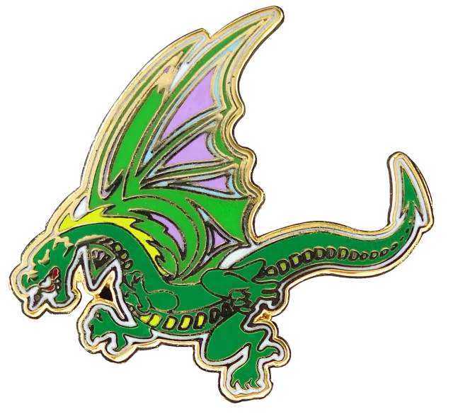 Peter Pauper Press Dragon emaljenål grønn gaveeske cloisonne