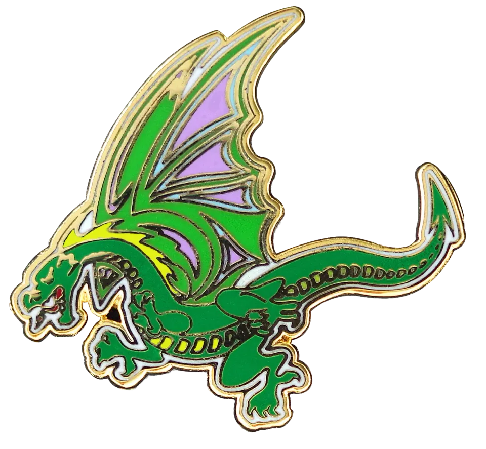 Peter Pauper Press Dragon emaljenål grønn gaveeske cloisonne
