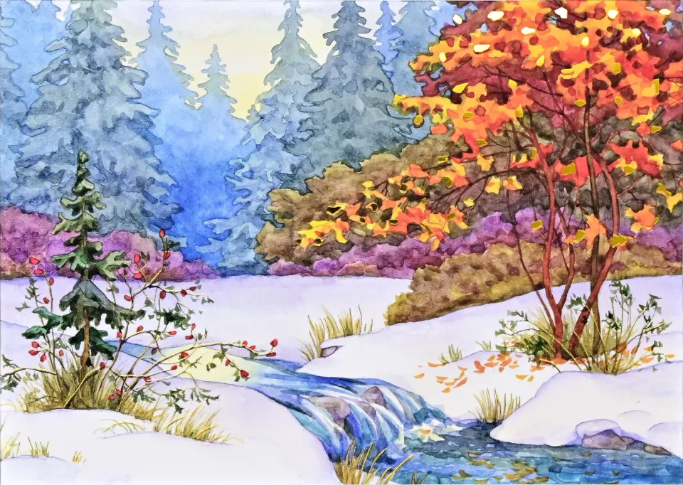 Peter Pauper Press Winter Tapestry julekort 20-pk gullfolie