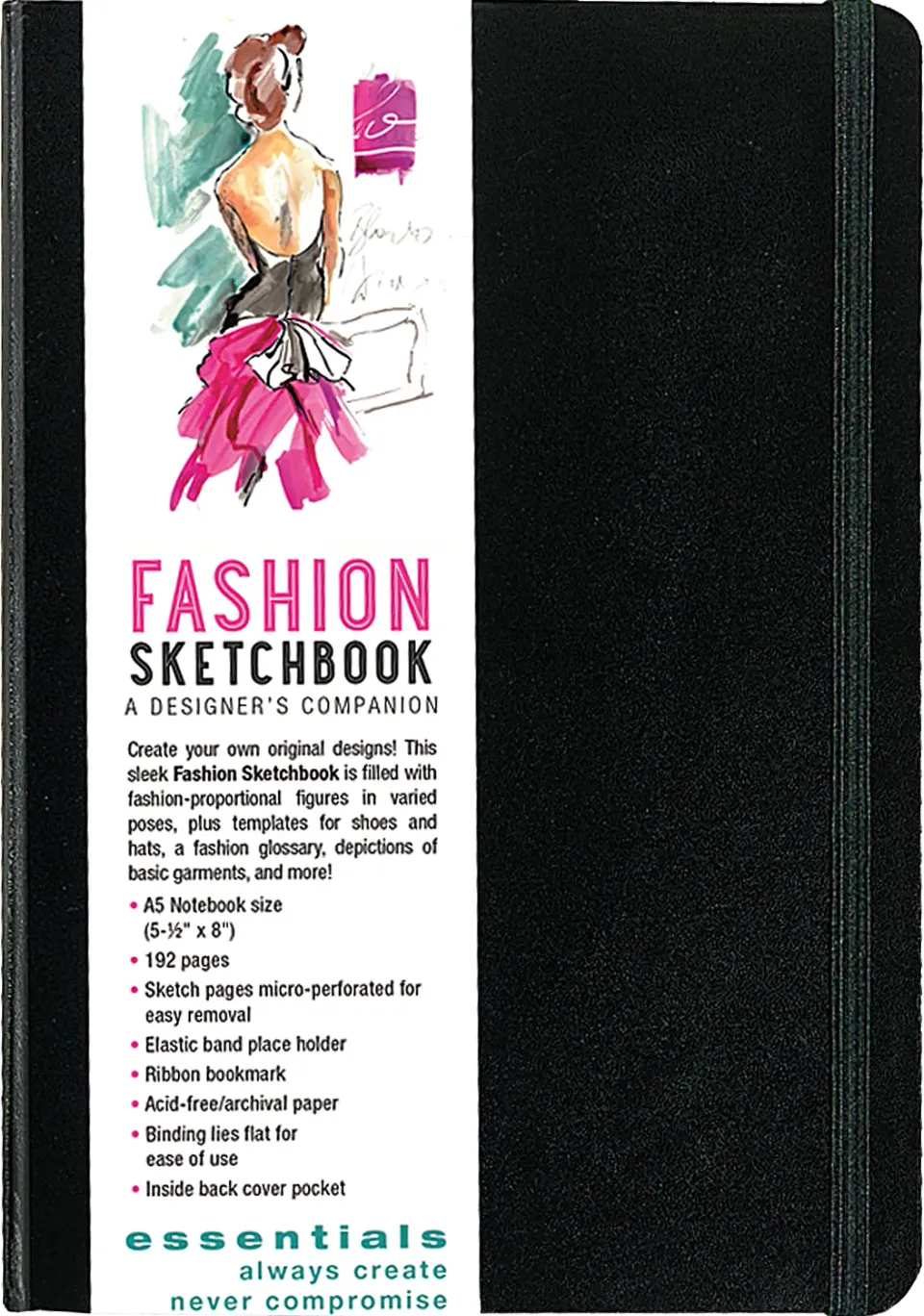 Peter Pauper Press Essentials Fashion skissebok A5 192 sider