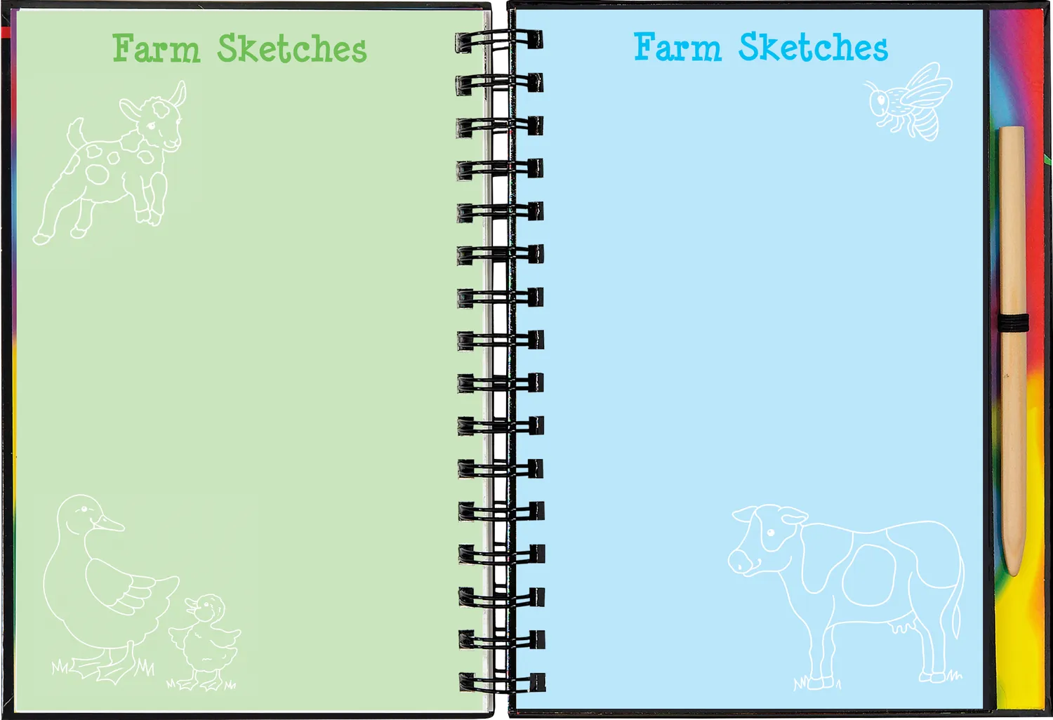 Peter Pauper Press On The Farm Scratch and Sketch skrapebok