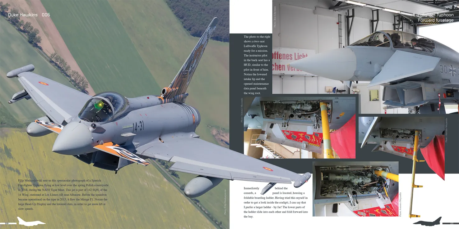 Duke Hawkins Eurofighter Typhoon bok cockpitdetaljer