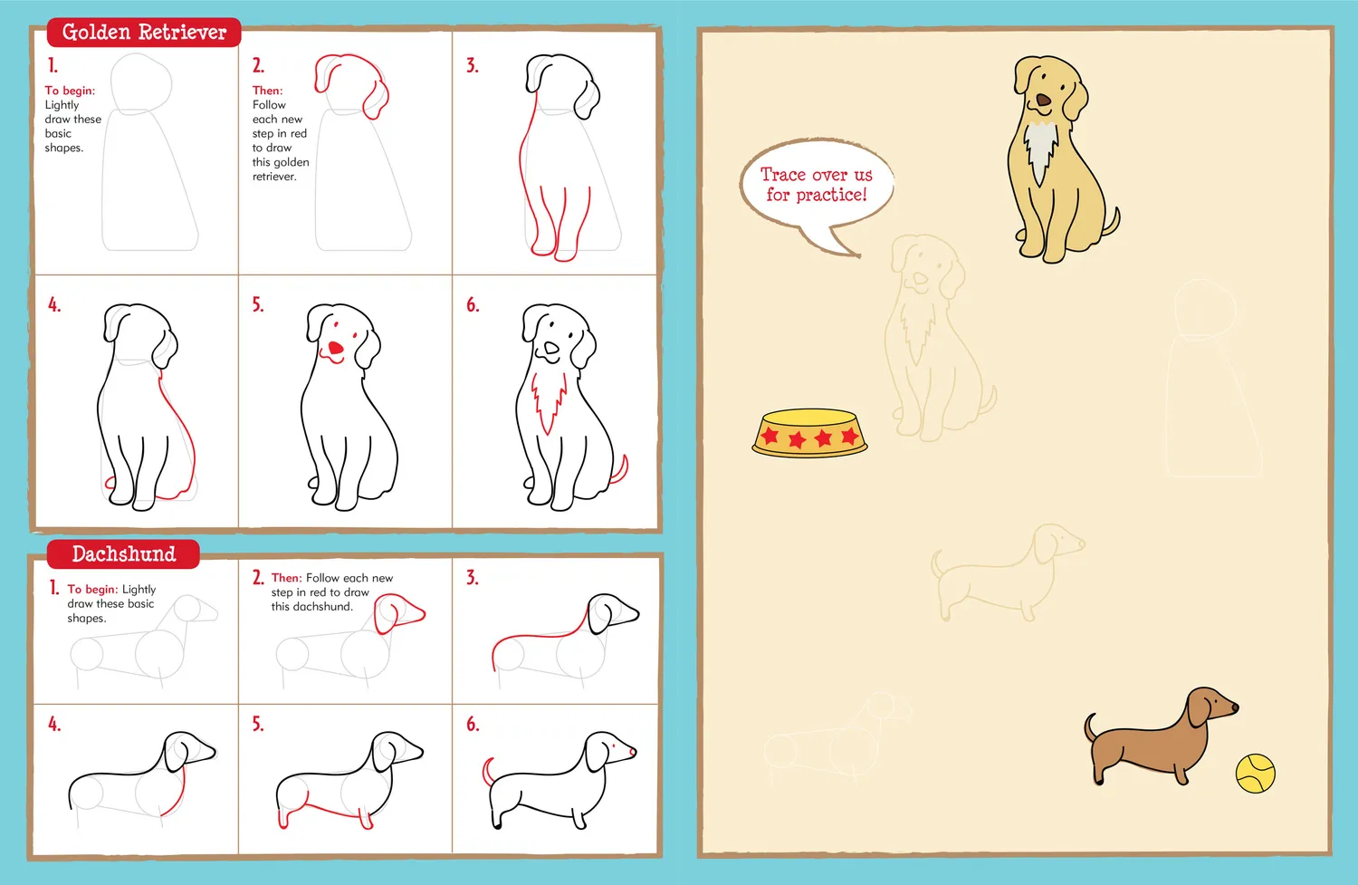 Peter Pauper Press Learn to Draw Pets tegnebok 48 sider