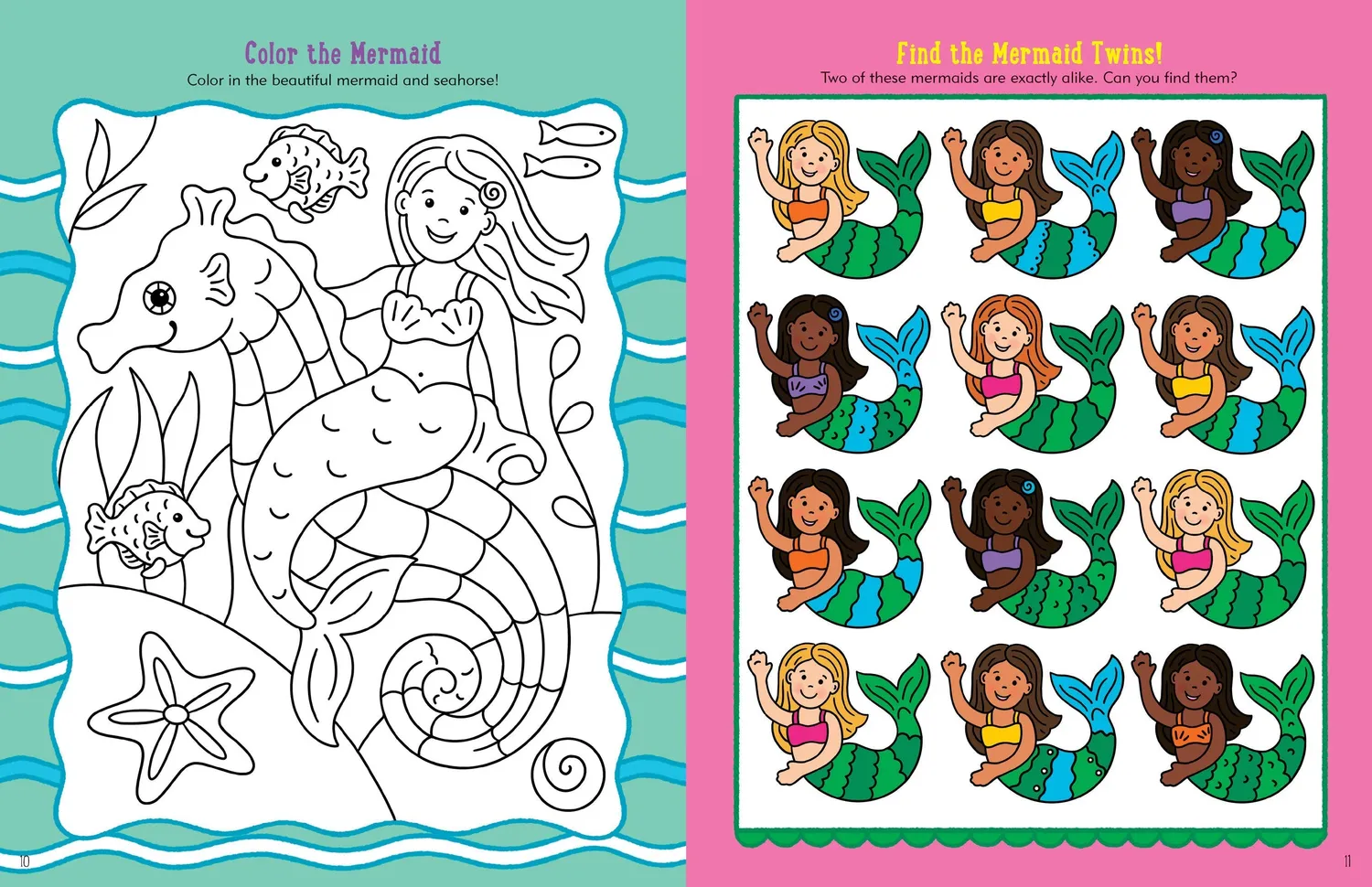 Peter Pauper Press Mermaids aktivitetsbok 64 sider
