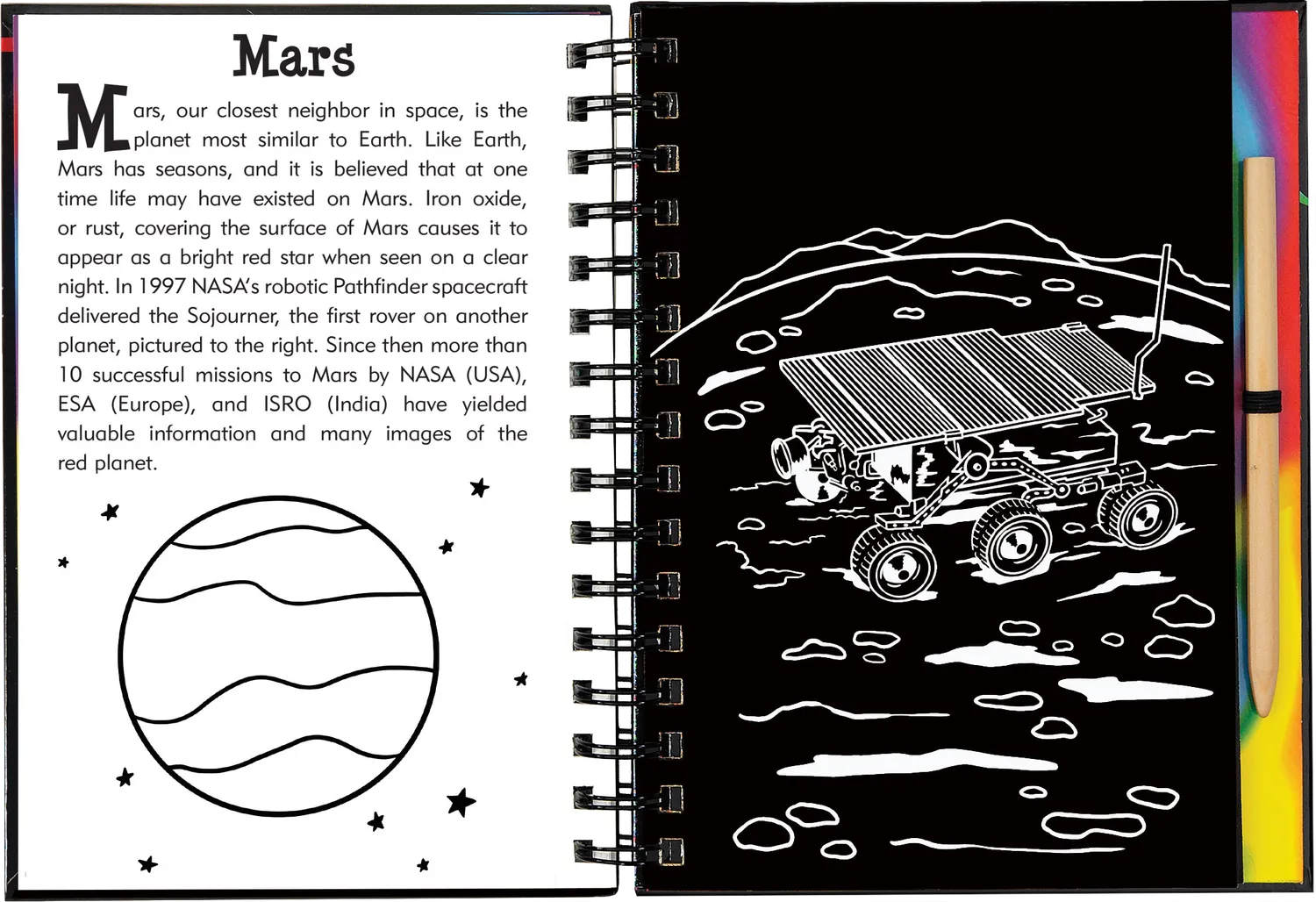 Peter Pauper Press Solar System Scratch and Sketch skrapebok
