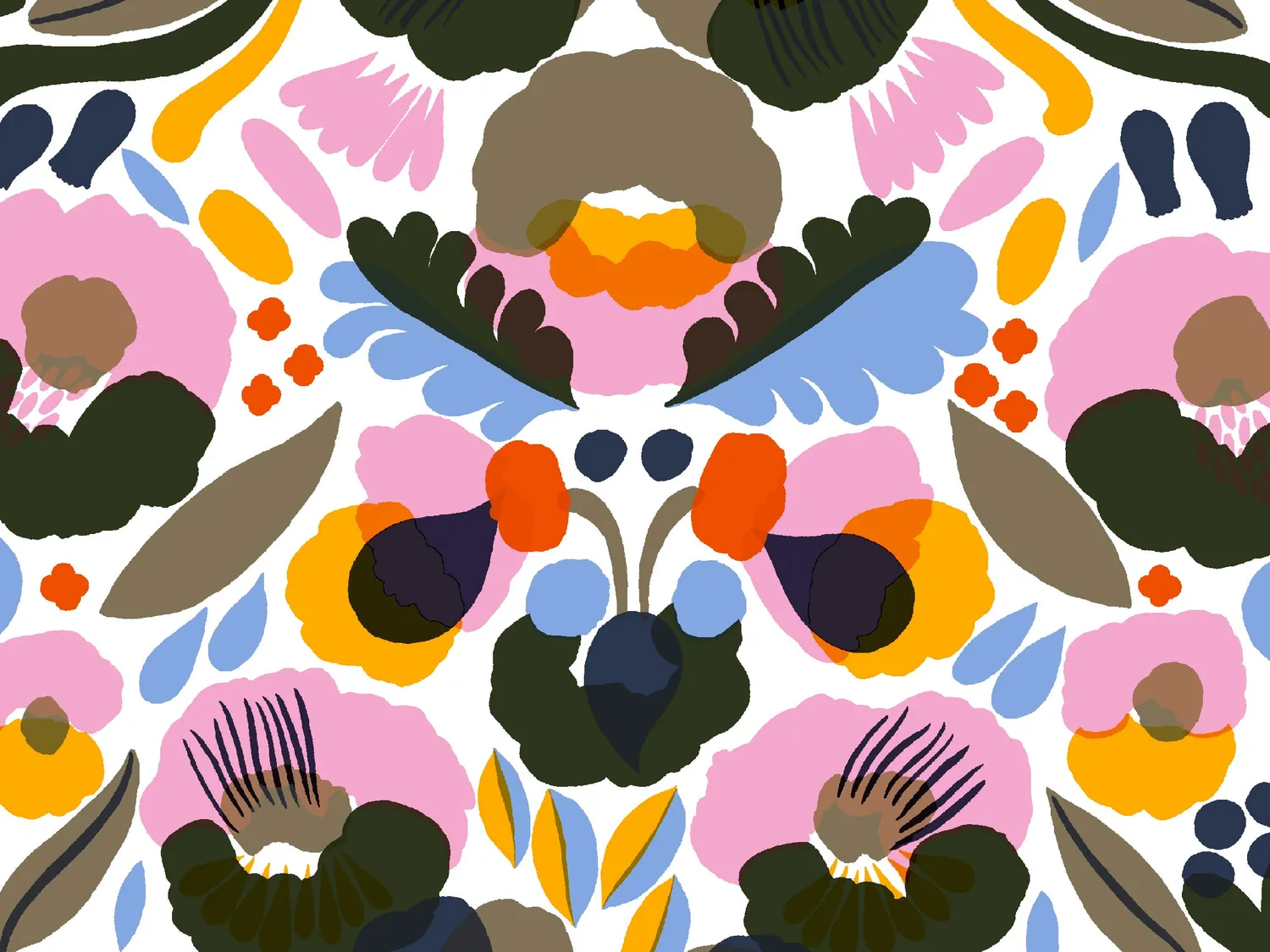 Marimekko Kukka notatkort 16-pakning blomster