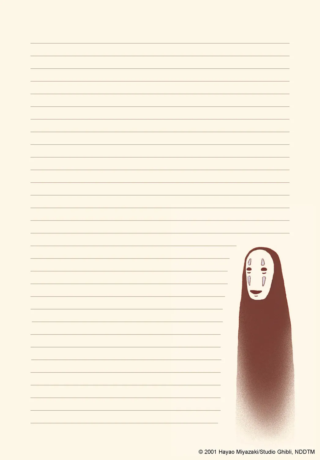 Studio Ghibli Spirited Away skrivesett brev og klistremerker