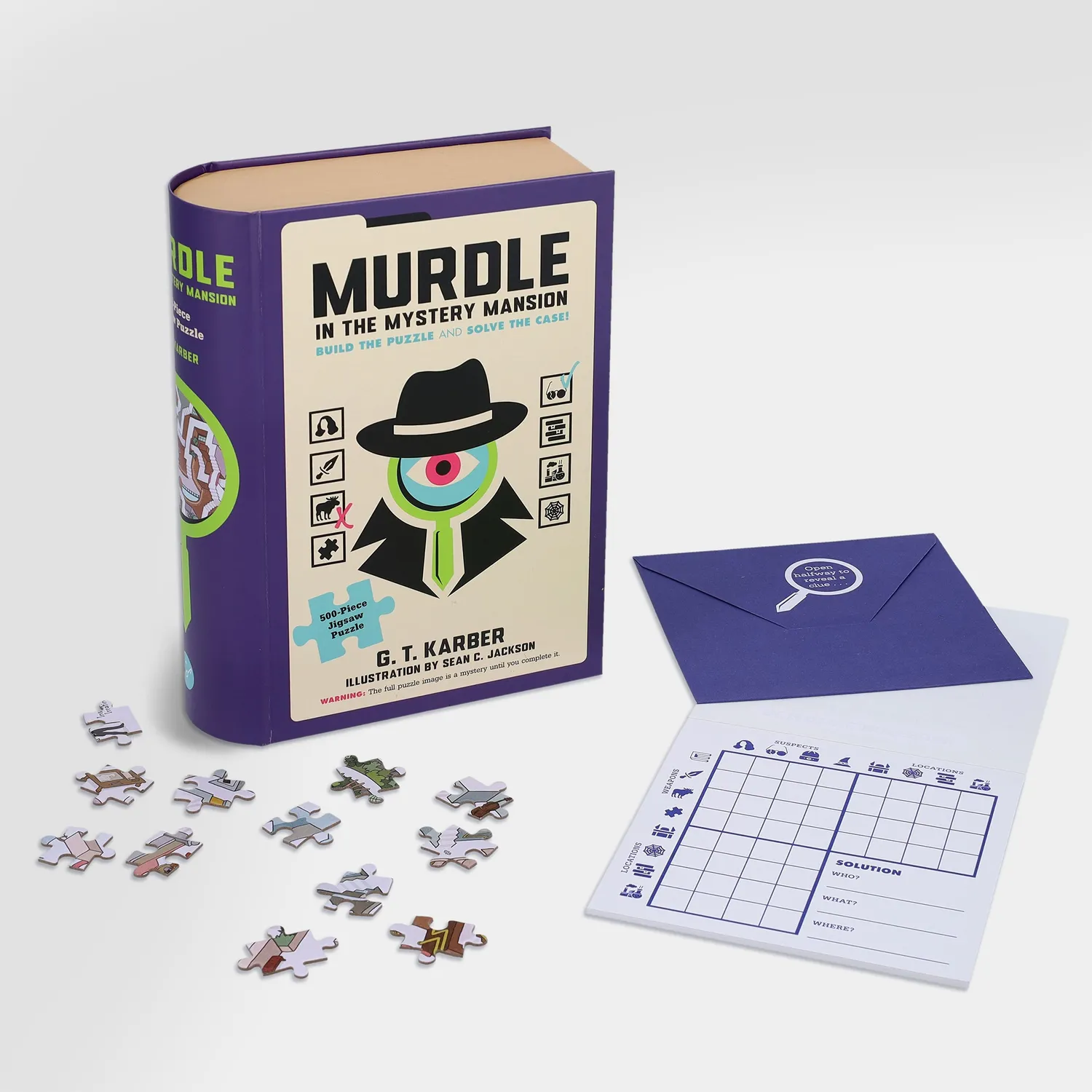 Chronicle Books Murdle Mystery Mansion puslespill 500 brikker logikk