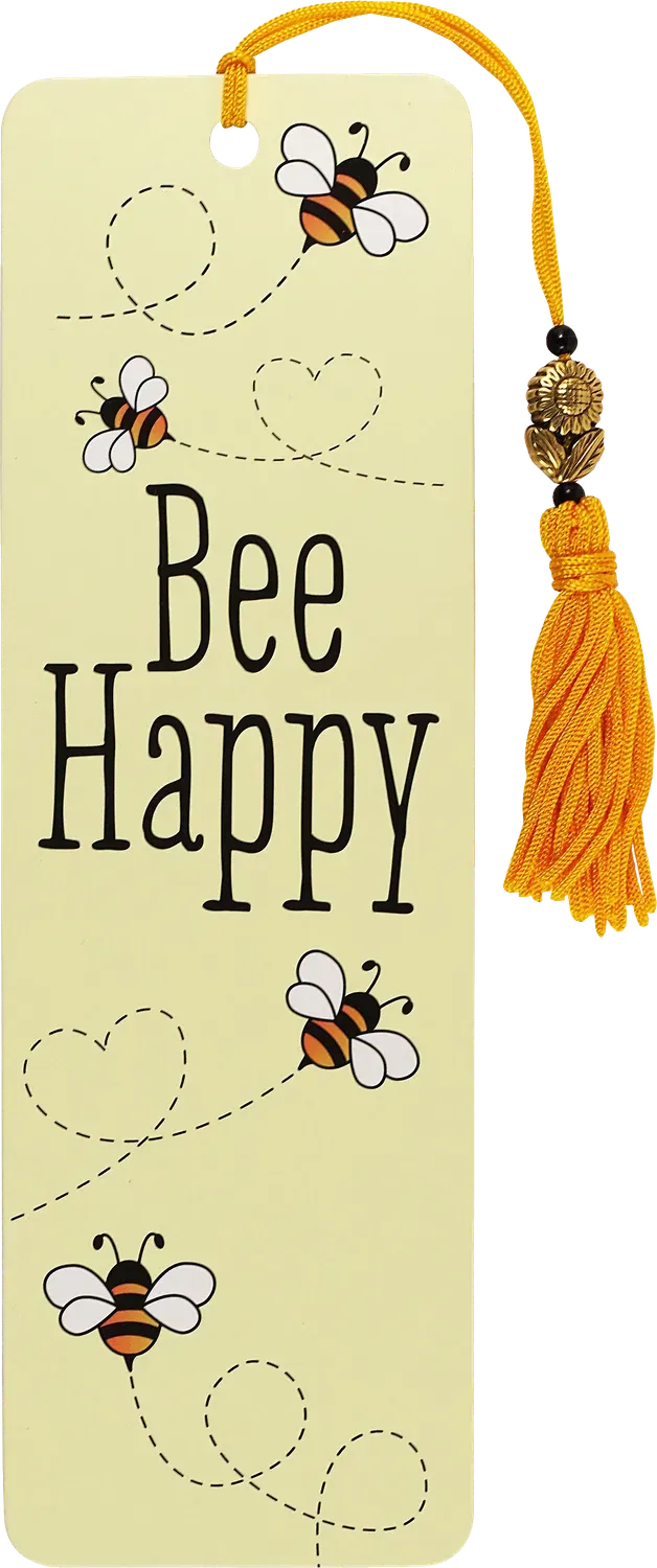 Peter Pauper Press Bee Happy bokmerke perler gul