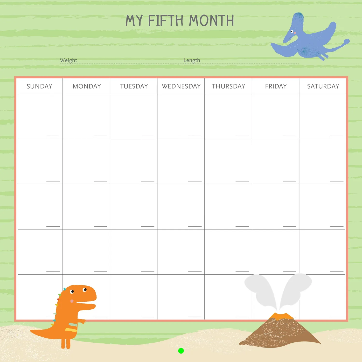 Peter Pauper Press My Life as a Baby kalender dinosaur 13 mnd