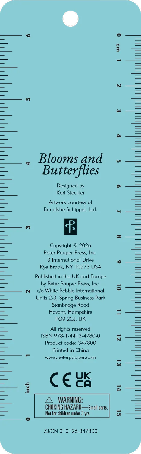 Peter Pauper Press Blooms & Butterflies bokmerke med perler