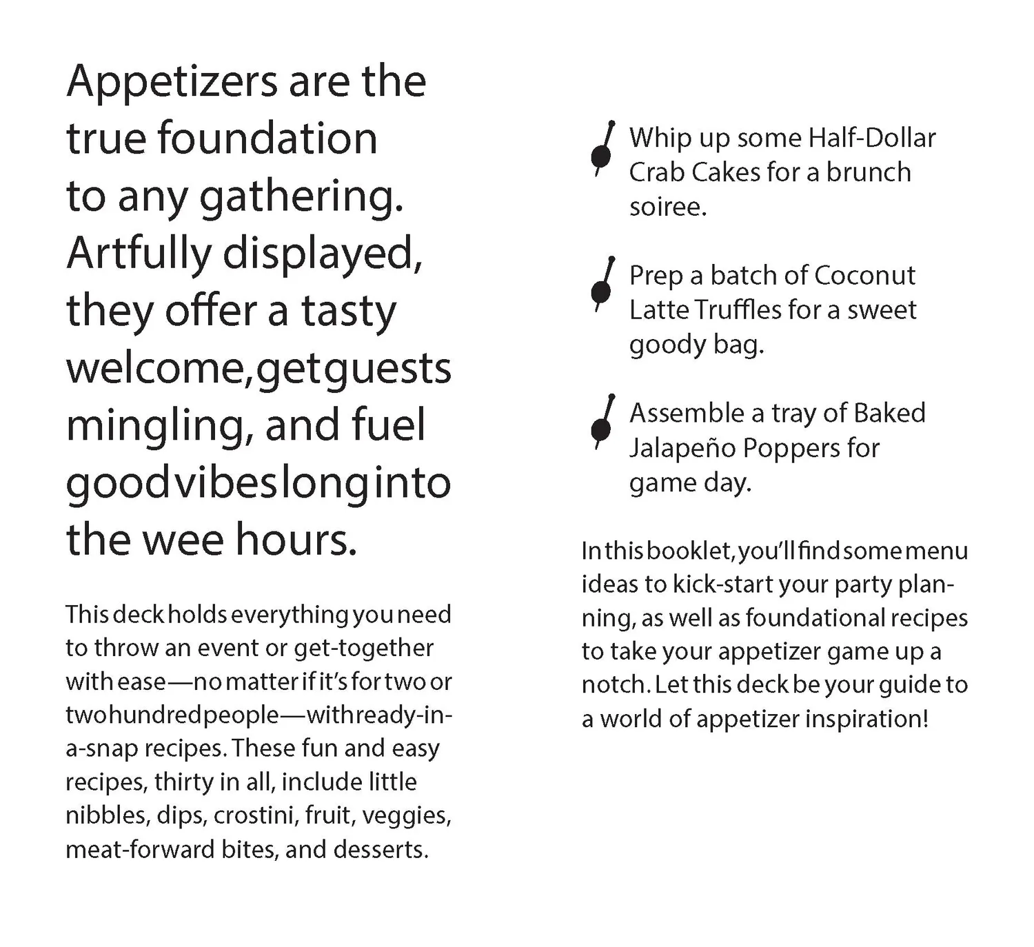 Chronicle Books Appetizer Deck oppskriftskort 30 kort forretter
