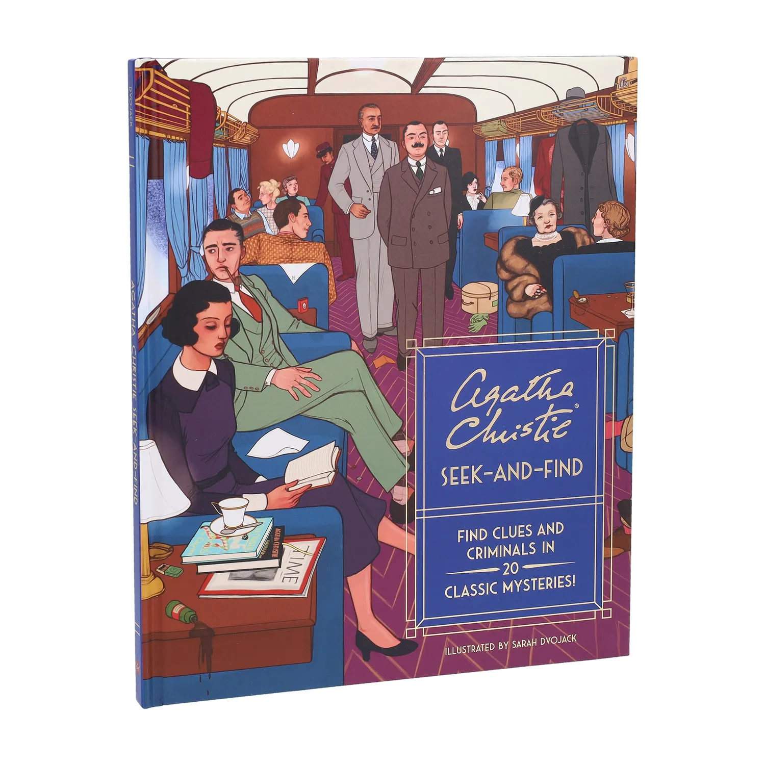 Agatha Christie Seek-and-Find oppgavebok 20 mysterier mykbind