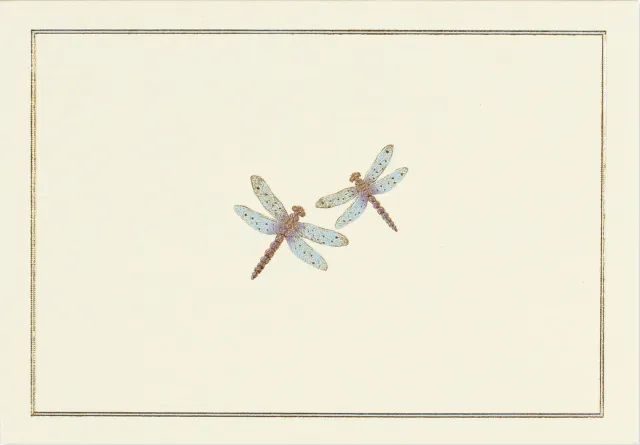 Peter Pauper Press Blue Dragonflies notatkort 14 stk