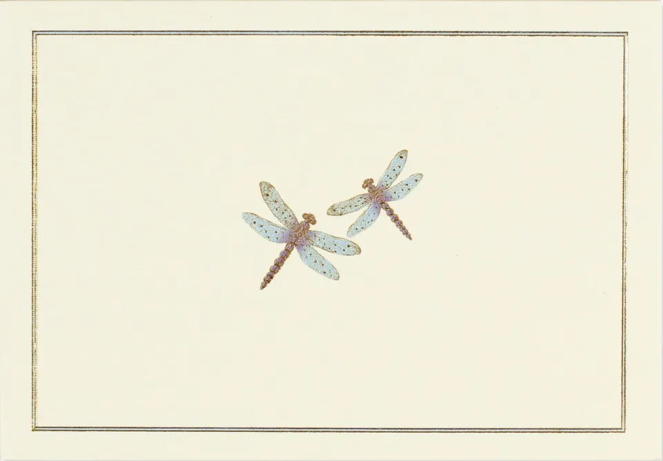 Peter Pauper Press Blue Dragonflies notatkort 14 stk