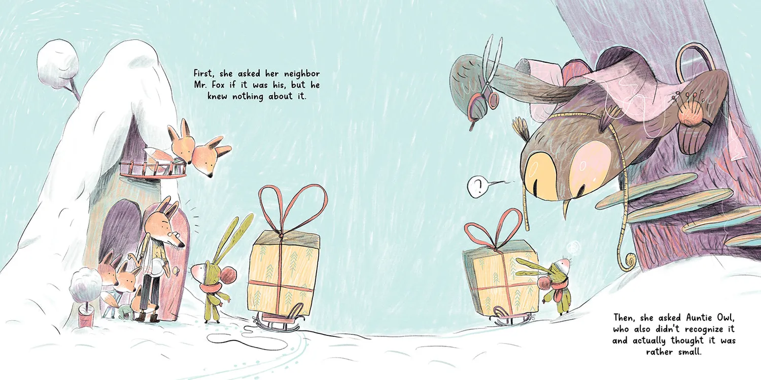 Abrams Little Hare Finds a Gift barnebok innbundet jul